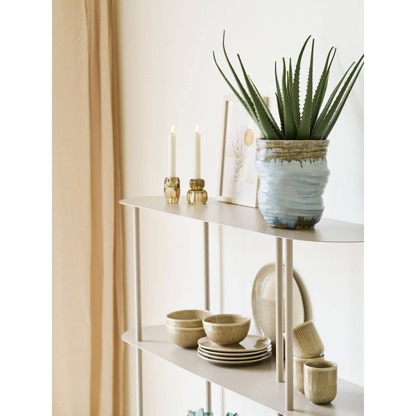 Scaffale beige in metallo 118x139x31 cm Rieti – House Nordic-image-3