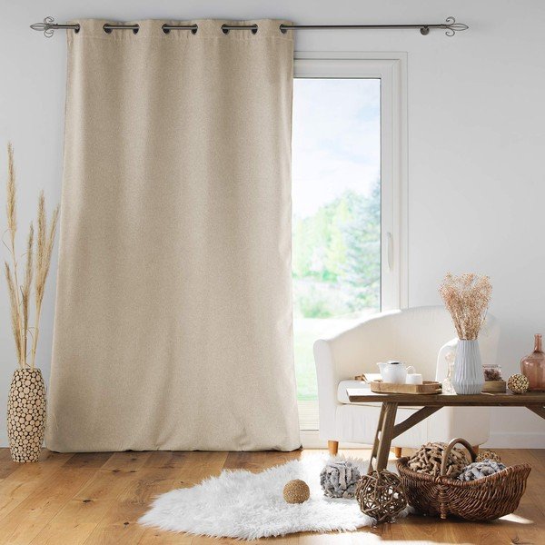 Tenda beige 140x260 cm Jupiter – douceur d'intérieur-image-1