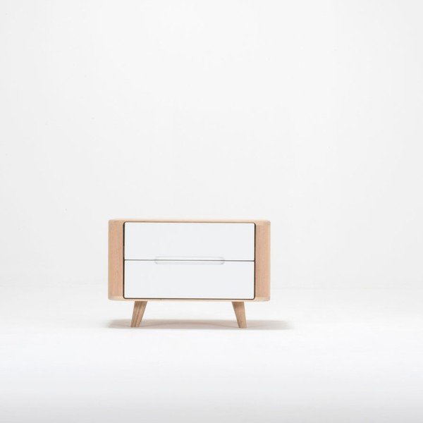 Comodino in legno di quercia One, 60 x 42 cm Ena - Gazzda-image-3