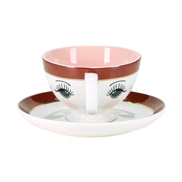 Tazza in porcellana con piattino Colored Icons - Miss Étoile-image-1
