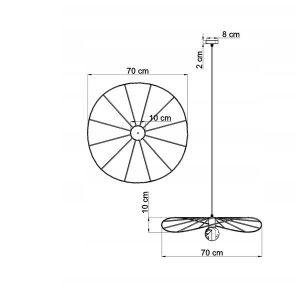 Apparecchio a sospensione nero ø 70 cm Elliot - Sollux-image-4