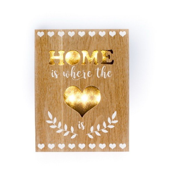 Závěsná dřevěná svítící dekorace Dakls Home