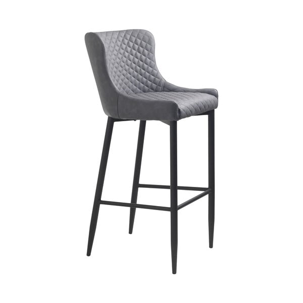 Sgabello da bar grigia imbottita (altezza seduta 77 cm) Ottowa - Unique Furniture