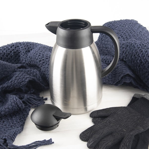 Thermos in nero e argento da 1,5 l Termo - Orion-image-3