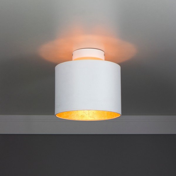 Lampada da soffitto bianca con dettaglio dorato MIKA XS, ø 20 cm Mika - Sotto Luce-image-1