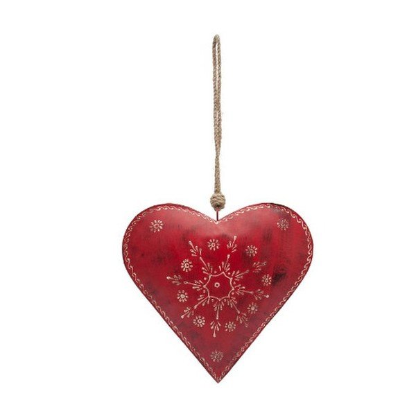 Decorazione da appendere Linea Antic Country Cuore Rosso Singolo - Antic Line