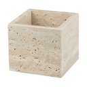 Organizer da bagno beige in pietra per dischetti di cotone Travertine – Mette Ditmer Denmark