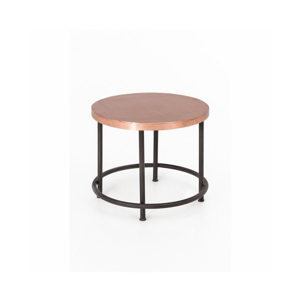 Set di 2 tavoli contenitori in legno di mango con struttura in metallo Industrial - WOOX LIVING-image-1