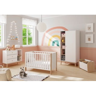 Lettino bianco/naturale 60x120 cm Esteban - Marckeric