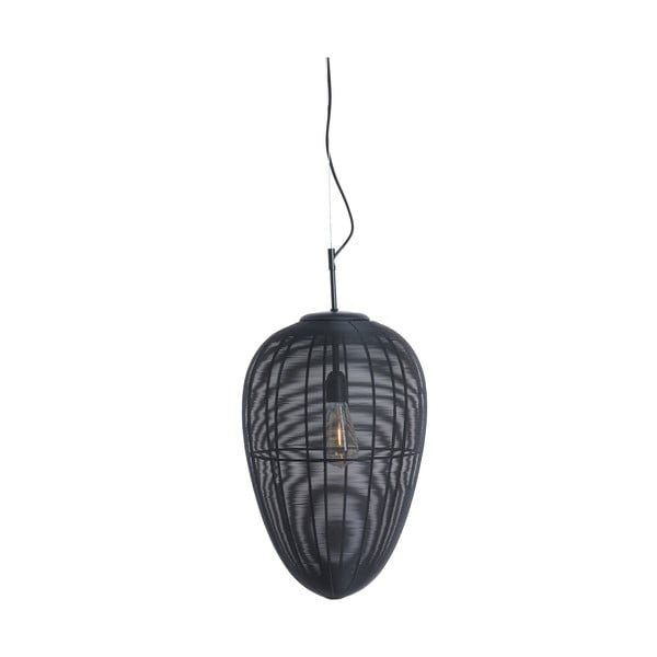 Lampadario nero opaco con paralume in metallo ø 33 cm Yaelle - Light & Living