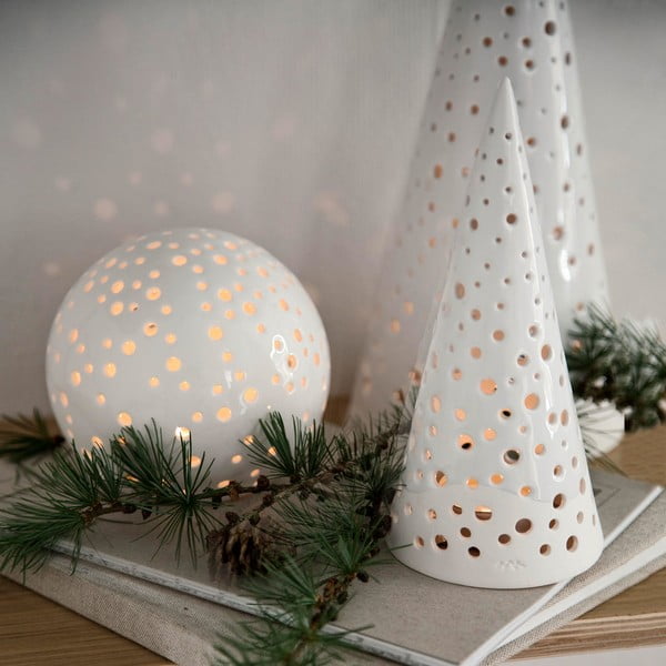 Portacandele natalizio in bone china bianca, ⌀ 12 cm Nobili - Kähler Design-image-2