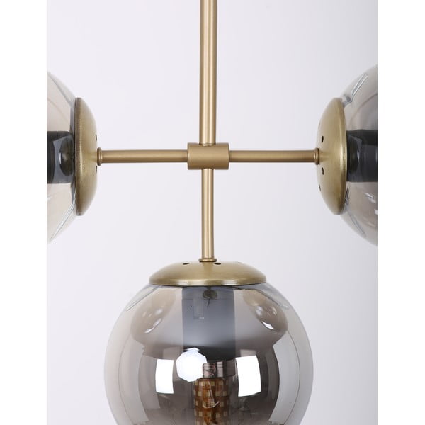 Plafoniera grigia/dorata con paralume in vetro ø 15 cm Seagull – Squid Lighting-image-2