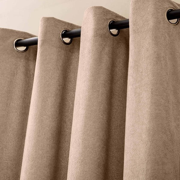 Tenda marrone chiaro in bouclé 140x260 cm Winona – douceur d'intérieur-image-2