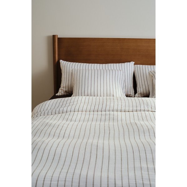 Set copripiumino e federa bianco e nero in mussola per letto singolo 140x200 cm Amilia – Jotex-image-1