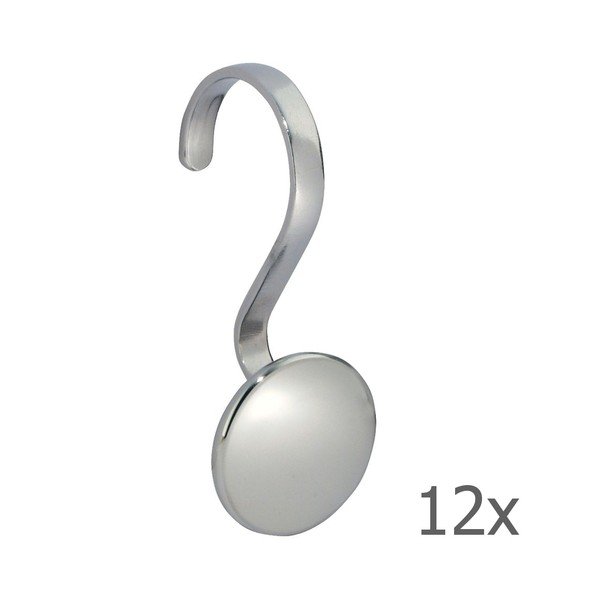 Set di 12 ganci per doccia in acciaio inox Forma - iDesign-image-1