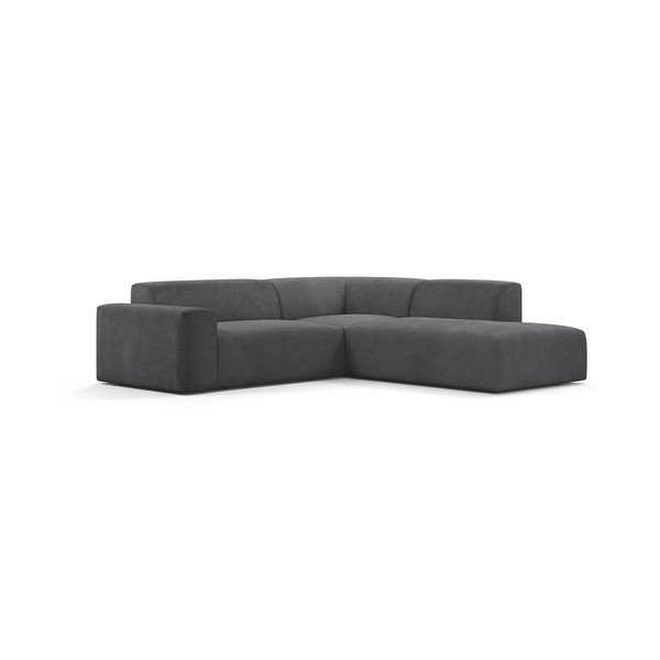 Divano angolare in velluto a coste antracite, 260 cm, angolo destro Karen - Marie Claire Home-image-2