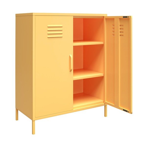Armadietto in metallo giallo, 80 x 102 cm Cache - Novogratz-image-1