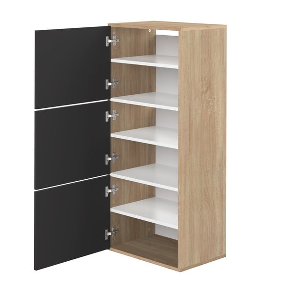 Scarpiera nera in rovere Bamboo - TemaHome-image-3