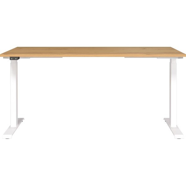 Tavolo da lavoro ad altezza regolabile elettricamente con piano in rovere 80x160 cm Jet - Germania-image-2