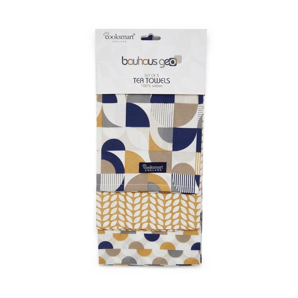 Asciugamani in cotone in set da 3 45x65 cm Bauhaus - Cooksmart ®