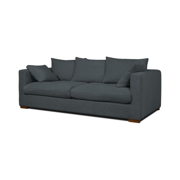 Divano in velluto a coste grigio 220 cm Comfy - Scandic-image-2