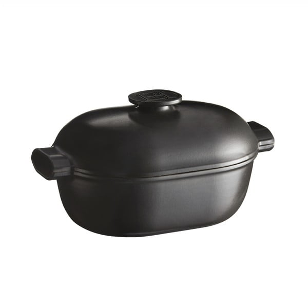 Pentola ovale nera con coperchio Delight, 4 l - Emile Henry