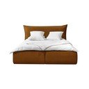 Letto matrimoniale imbottito giallo con contenitore con griglia 180x200 cm Jade - Bobochic Paris