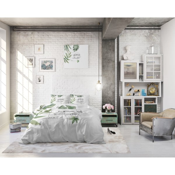 Biancheria da letto in cotone per letto matrimoniale Vitality, 240 x 200 cm - Pure Cotton-image-3