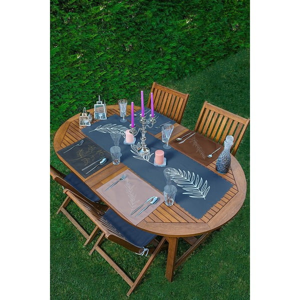 Set di 4 tovagliette e runner in tessuto - Minimalist Home World-image-1