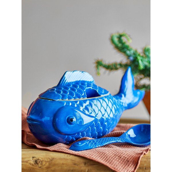 Zuppiera blu in gres Hiro – Bloomingville-image-1