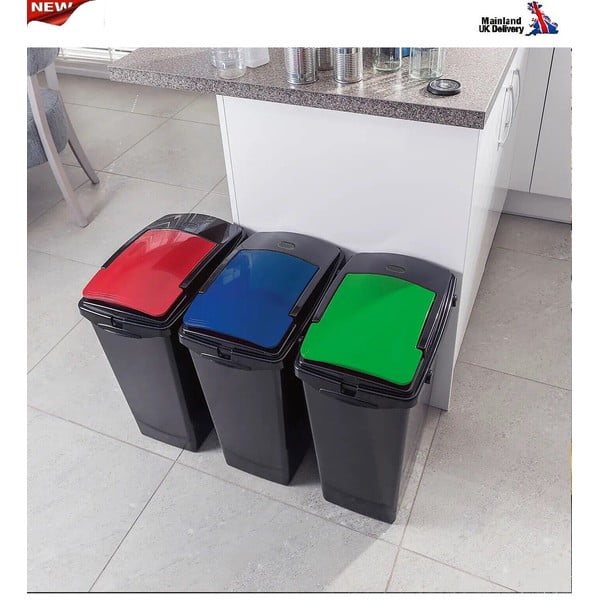 Bidone nero in plastica 40 L - Addis-image-1