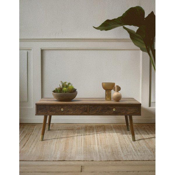 Tavolino da salotto colore naturale scuro 59x110 cm Frida – Premier Housewares-image-1