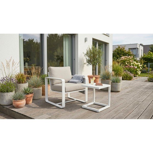 Tavolino da giardino in alluminio 40x40 cm Hilde   – Bizzotto-image-1