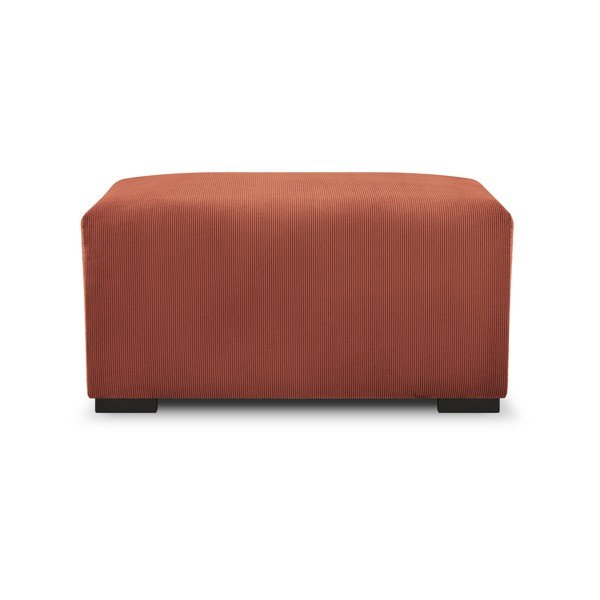 Pouf in velluto a coste rosa Hobart - Cosmopolitan Design-image-4