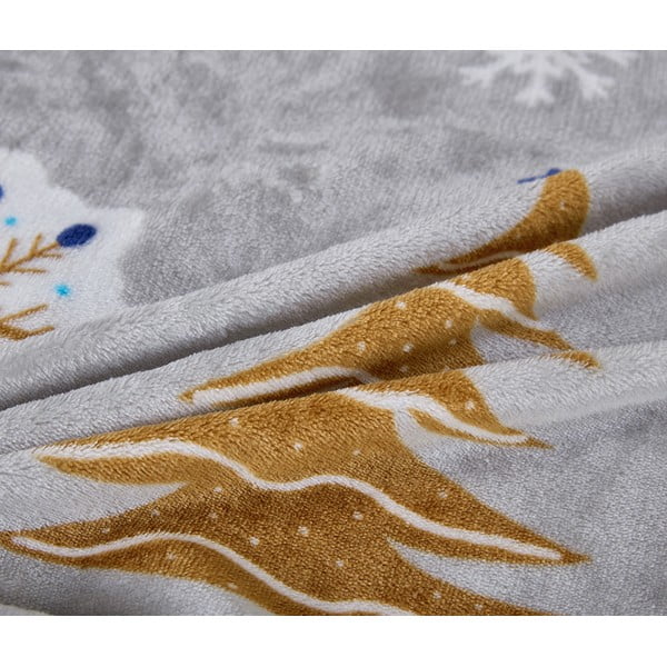 Biancheria da letto grigia in micropile per letto singolo 140x200 cm Natale – My House-image-3