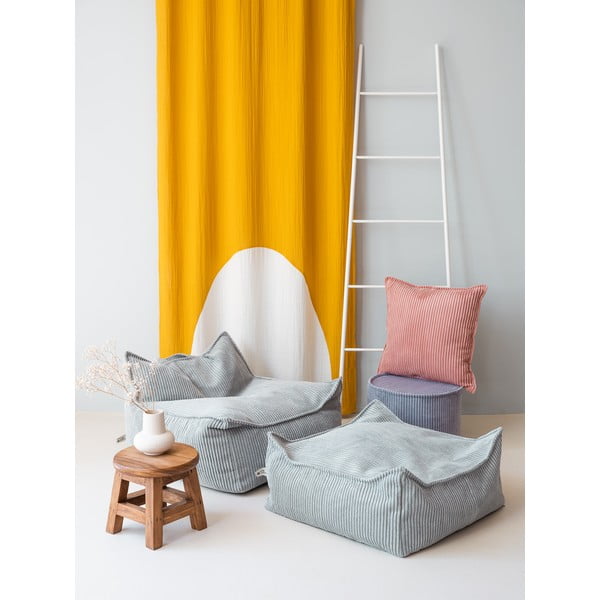 Pouf a sacco per bambini color menta con rivestimento in velluto a coste Chair – Wigiwama-image-4