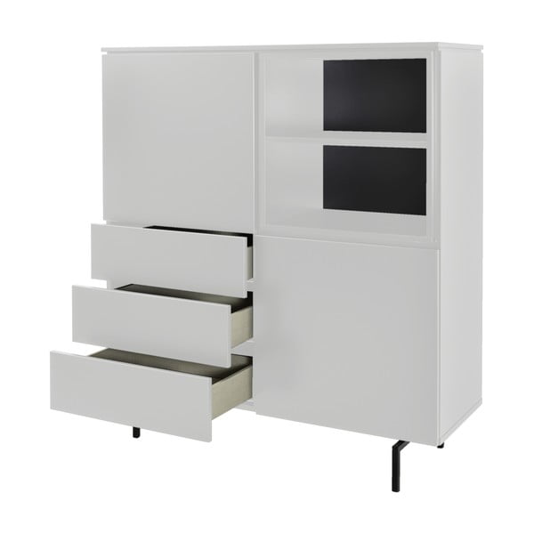 Cassettiera alta bianca 120x133 cm Plain - Tenzo-image-3