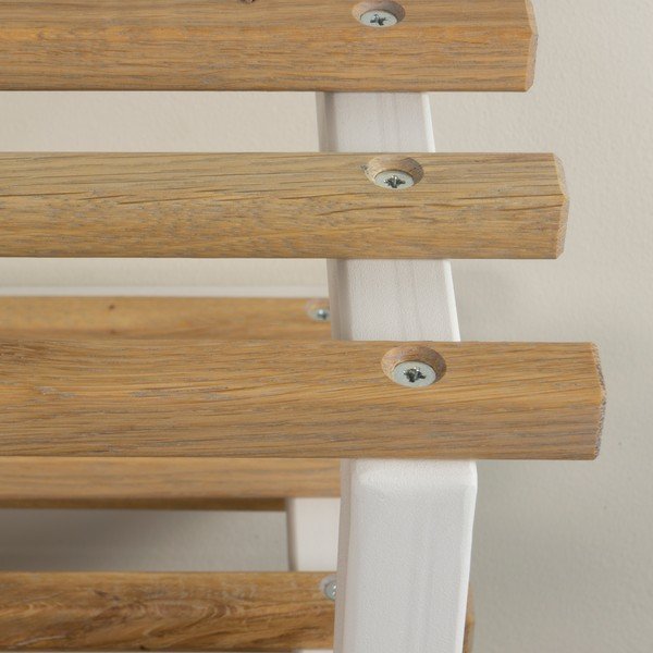 Scarpiera bianca/di colore naturale in metallo da parete 71x26x34 cm Marco – Spinder Design-image-4