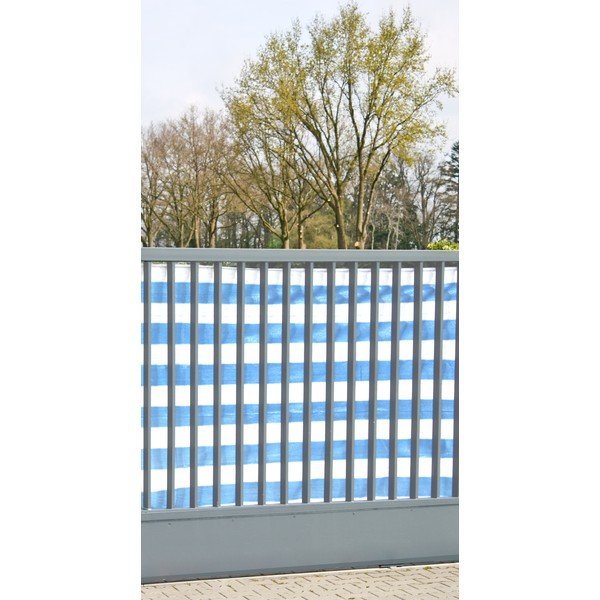 Schermo protettivo per balcone in plastica bianco e blu 500x180 cm - Garden Pleasure-image-1