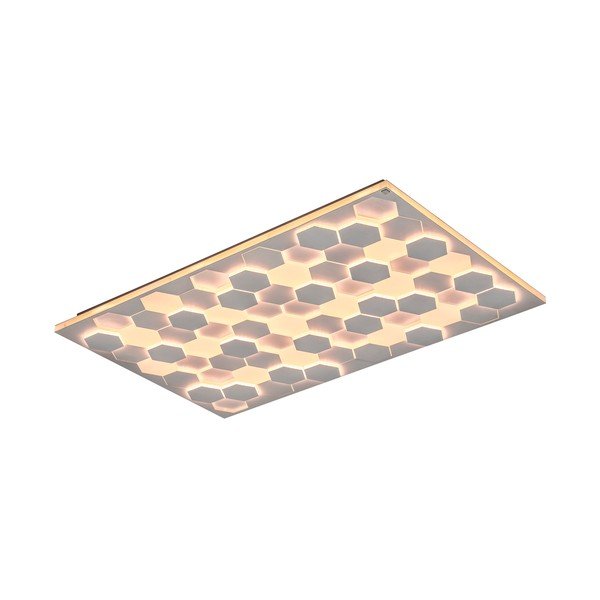 Apparecchio da soffitto a LED bianco con controllo vocale/app mobile con paralume in metallo 70x115 cm Cifavo - CINQUE-image-3