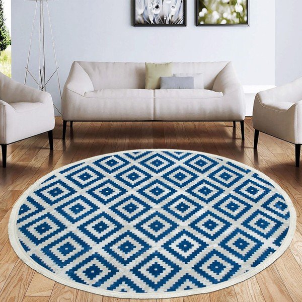 Tappeto Munico Azul, ⌀ 150 cm - Ruby