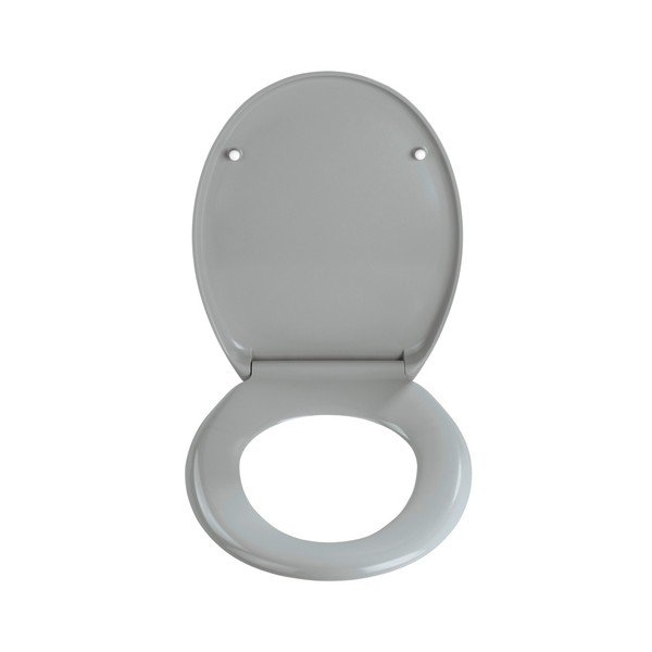 Sedile per wc grigio chiaro con chiusura facilitata Premium , 45,2 x 37,6 cm Ottana - Wenko-image-2