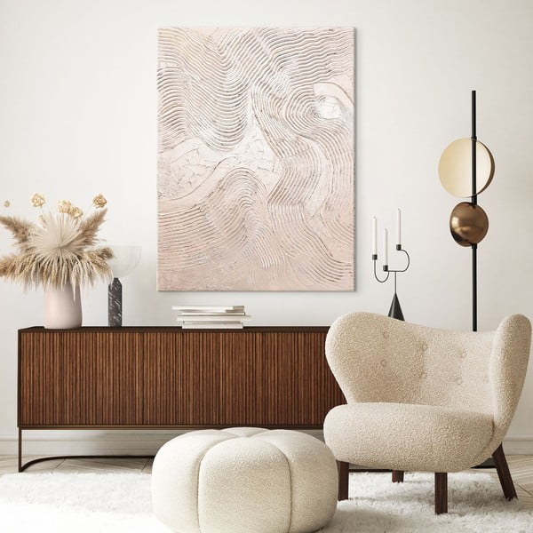 Quadro dipinto a mano 88x118 cm Metallic Rose - Malerifabrikken-image-1