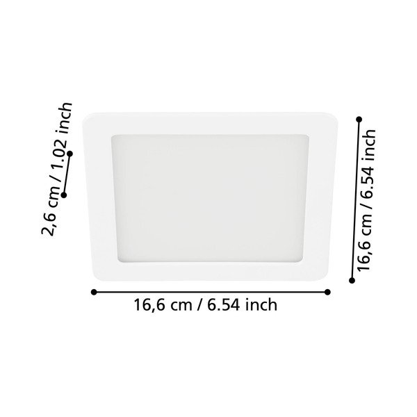 Plafoniera LED/da incasso bianca 17x17 cm FUEVA 5 – EGLO-image-2