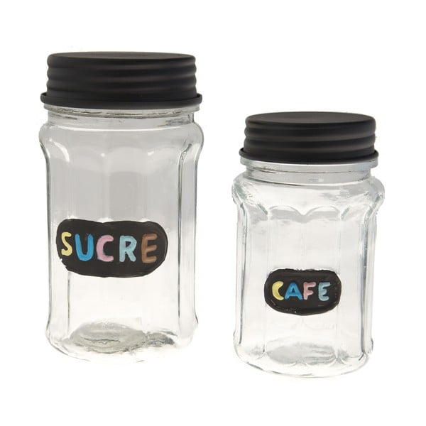 Set di 2 vasi in vetro Sucre & Cafe - Antic Line