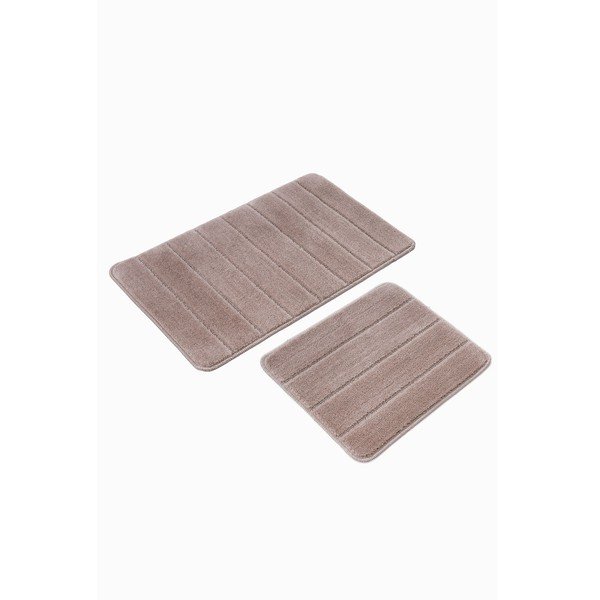 Set di tappetini per il bagno marroni 2 pz 50x80 cm Yeni Cizgli – Foutastic