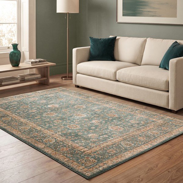 Tappeto color petrolio 240x340 cm Raja – Asiatic Carpets-image-3