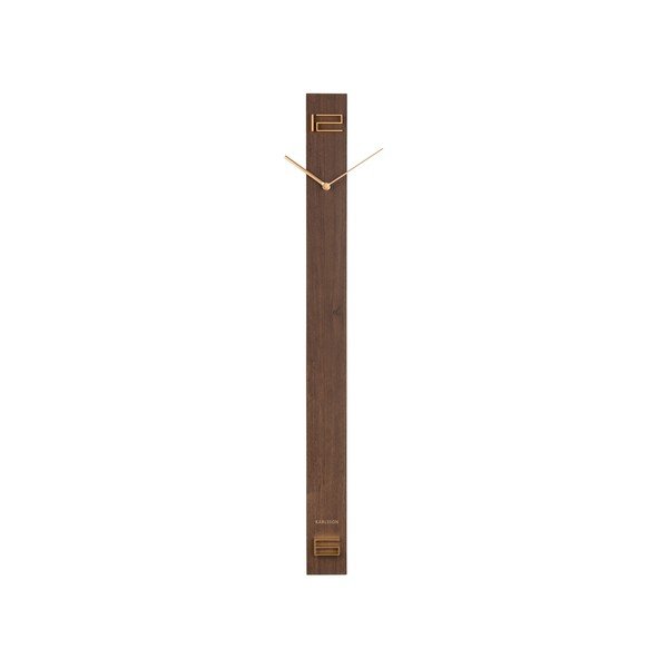 Orologio da parete in legno marrone Lungo, 7,7 x 90 cm Discreet - Karlsson-image-1