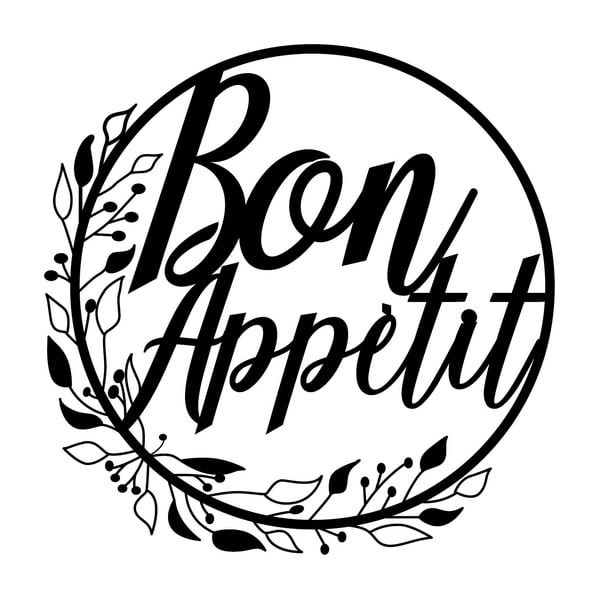 Decorazione murale in metallo Bon Appetit - Wallity