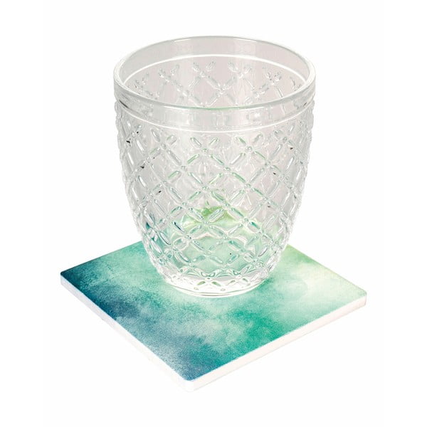 Sottobicchieri in ceramica verde-blu in set di 4 pezzi Ocean - VDE Tivoli 1996-image-1